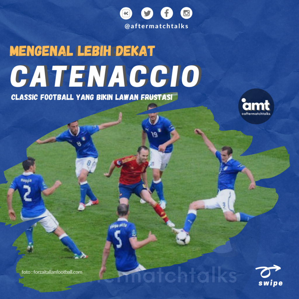 Mengenal Catenaccio, Classic Football Yang Bikin Lawan Frustasi