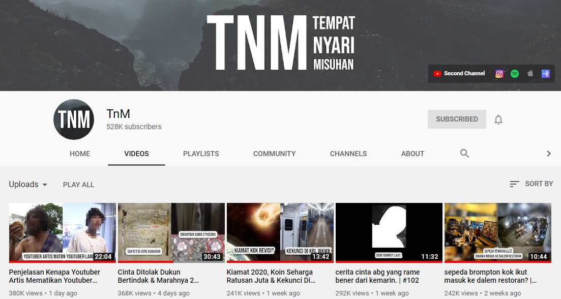 List Channel Youtube yang Menghibur dan juga Bermanfaat (versi ane)