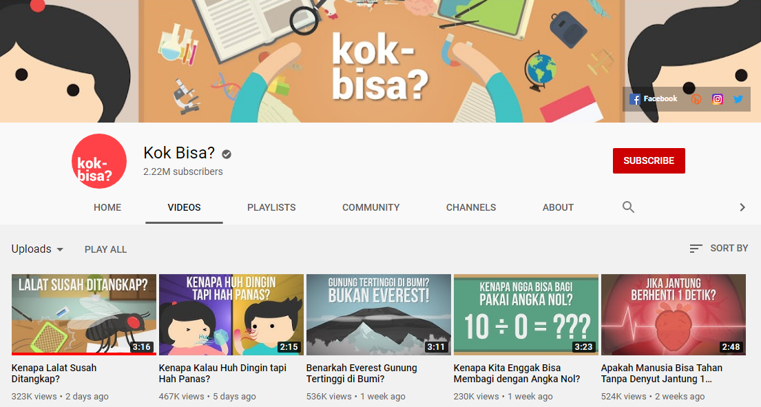 List Channel Youtube yang Menghibur dan juga Bermanfaat (versi ane)