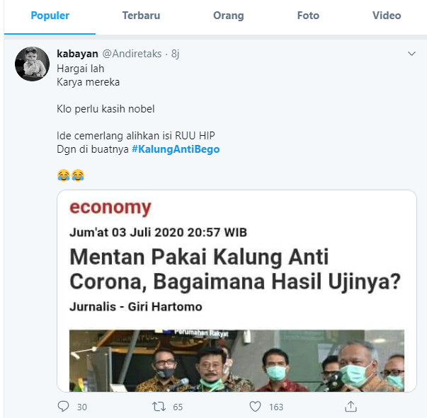 Eucalyptus, Kalung Anti Corona Milik Mentan