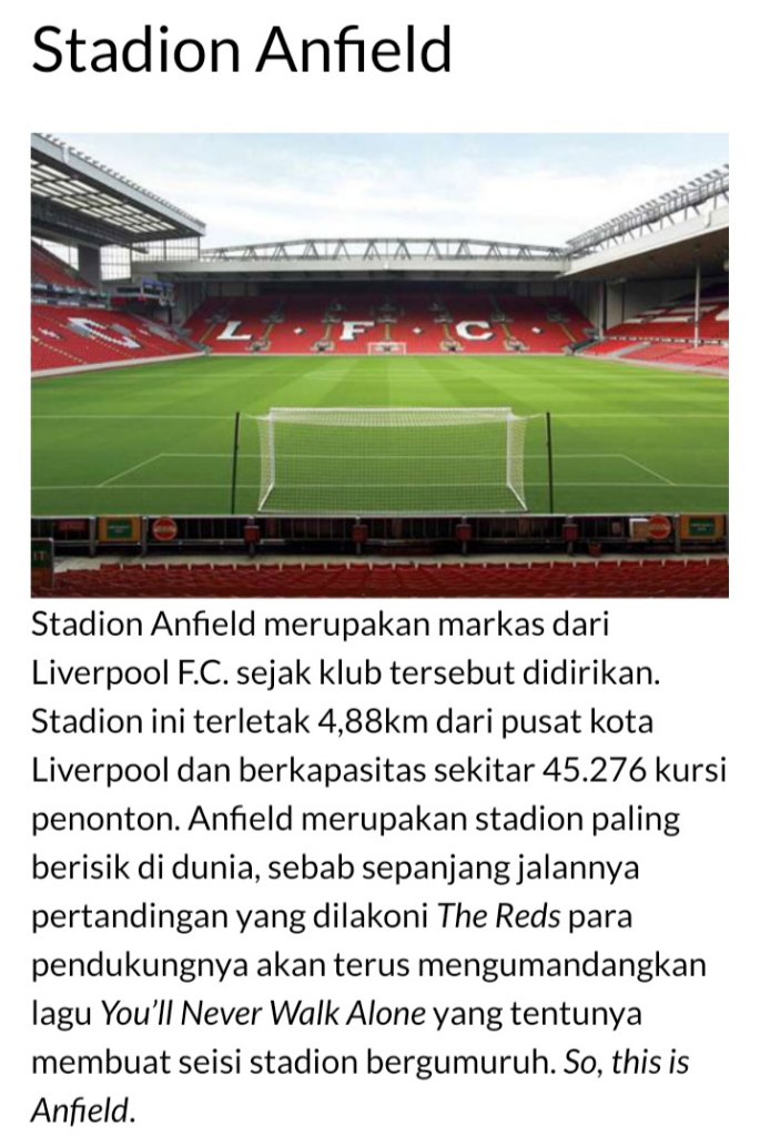 Liverpool Yang Selalu Dihati