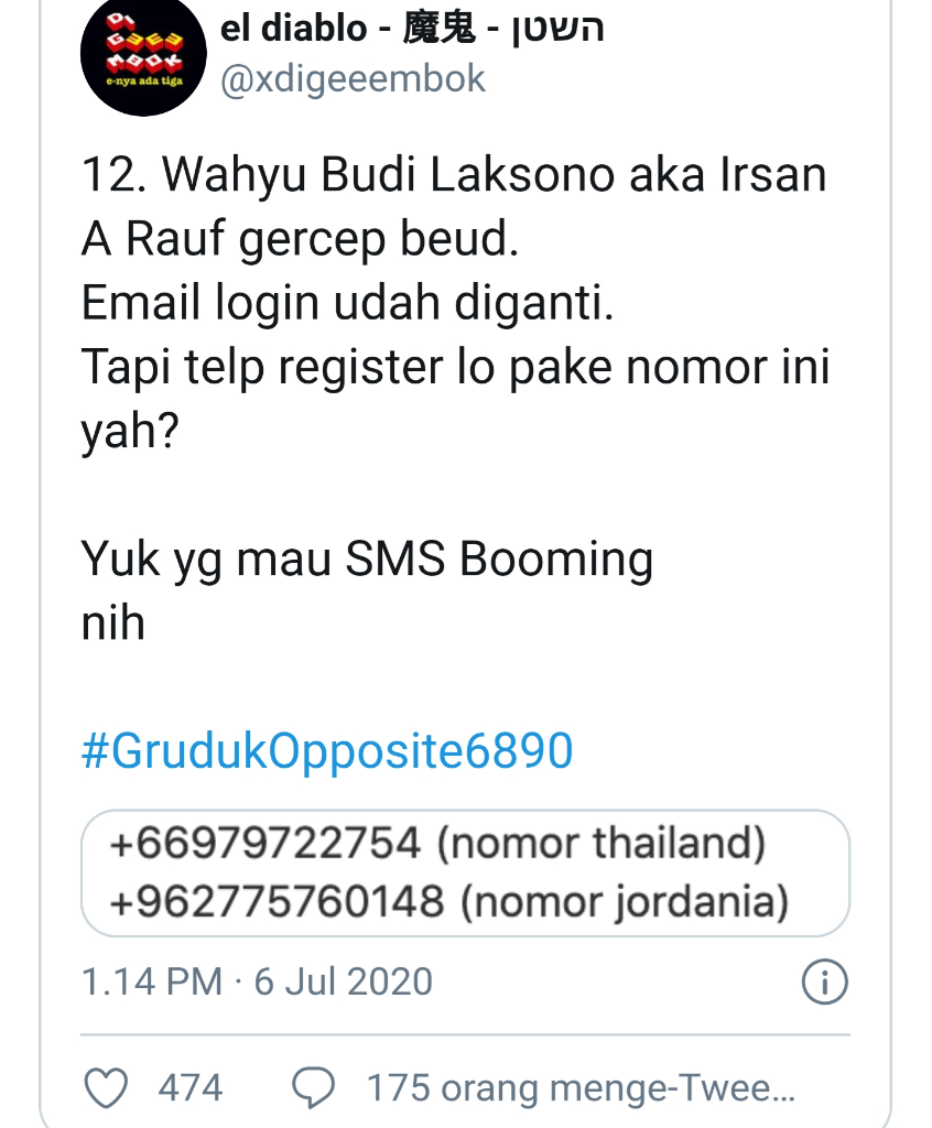 Data Pribadi Denny Siregar Bocor,Akun @xdigeeembok Bongkar Pemilik Akun @Opposite6891