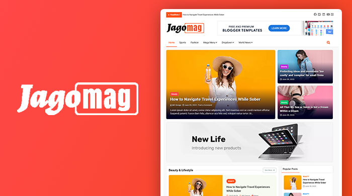 Templat Gratis Majalah JagoMag Premium Magazine