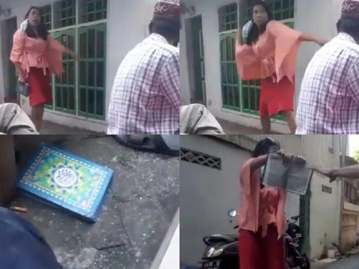 Astaga! Wanita di Makassar Mengaku Yahudi Lempar Alquran &amp; Ancam Merobeknya