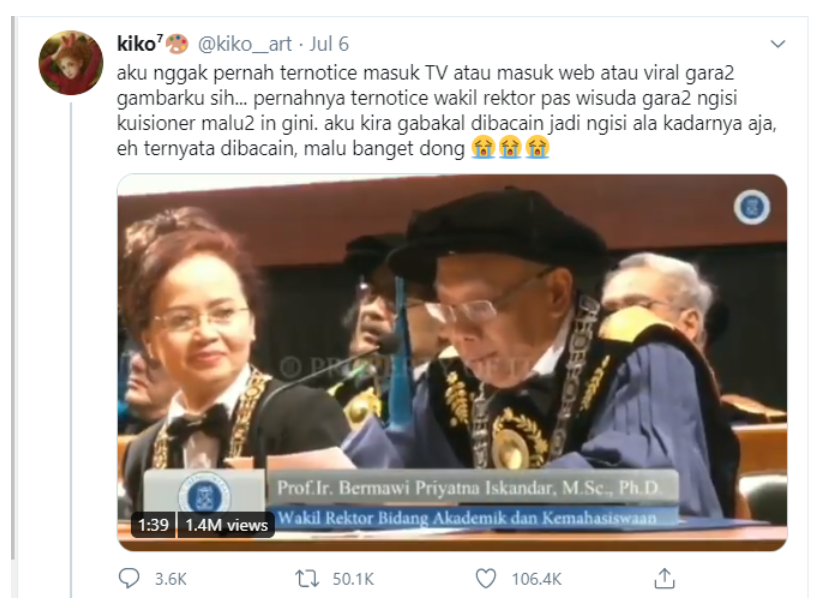 Jawaban Kuisioner Ala Kadar Wisudawan Ini Dibaca Wakil Rektor, Bikin Ngakak Hadirin