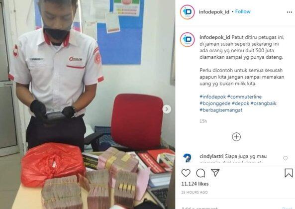 Petugas KRL Temukan Uang Rp 500 Juta di Stasiun Bojong Gede, Begini Kronologinya