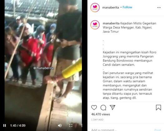 Viral Kejadian Mistis, Seorang Warga Pindahkan Rumah Sendirian dalam Waktu Semalam