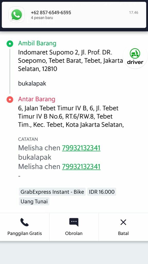 Penipuan terhadap Driver Online dengan Modus GE Instant Bike