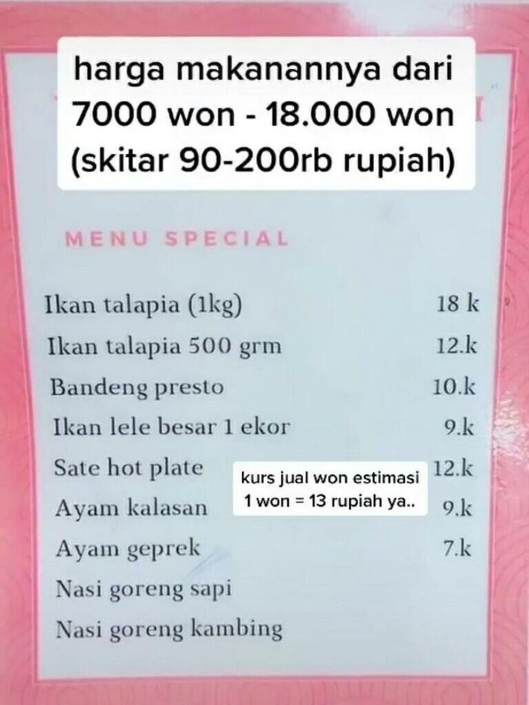 Wow Warteg Bahari di Korea, Jual Ayam Geprek