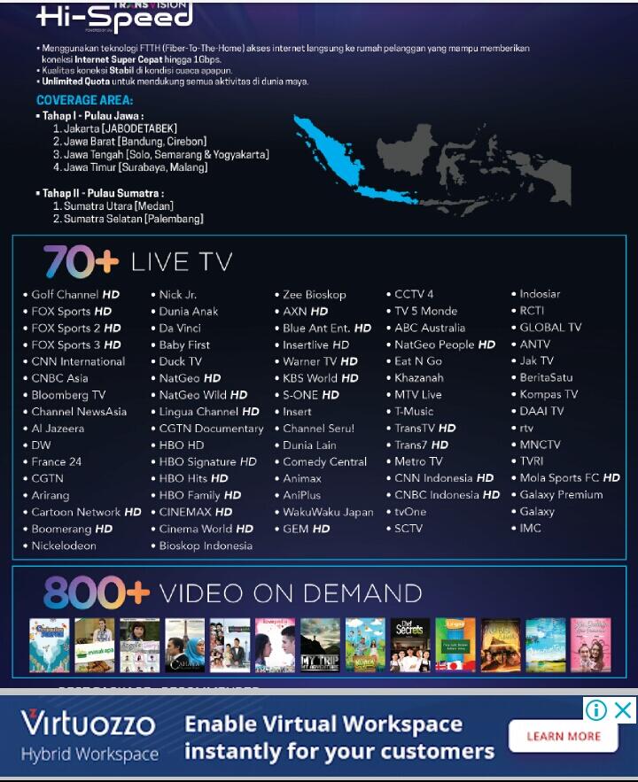 TRANSVISION HI SPEED Internet Cepat Dan Stabil By Transvision. 
