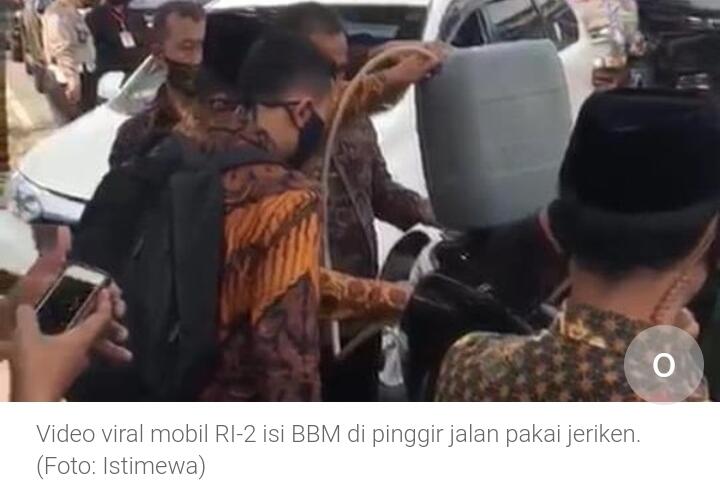 Viral Video Mobil RI 2 Kehabisan BBM di Jalan, Ini Penjelasan Istana Wapres