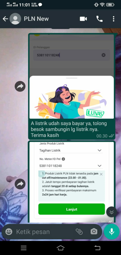 PETUGAS PLN MEMINTA UANG KE SAYA