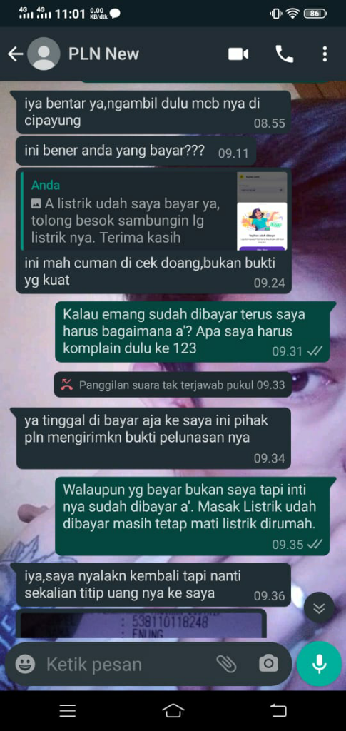 PETUGAS PLN MEMINTA UANG KE SAYA