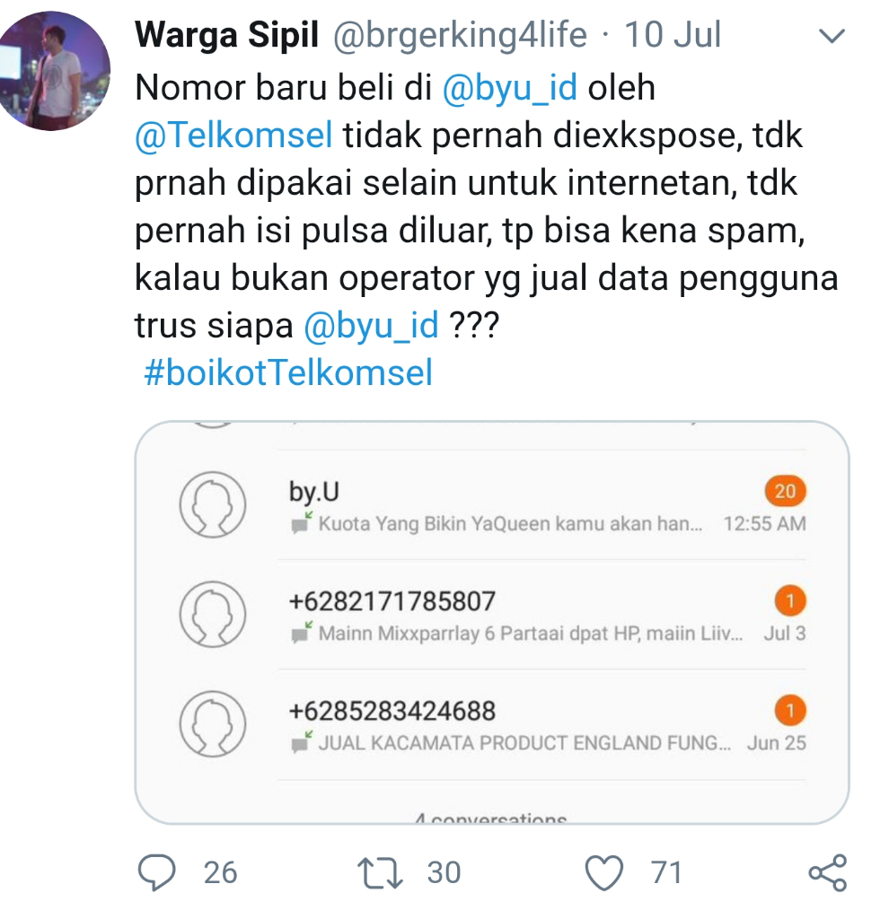 Sering Di-SMS dari Nomor Tak Dikenal? Ini Penjelasan Telkomsel