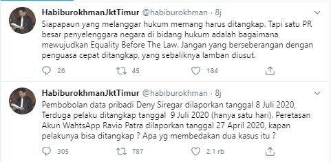 Pembobol Data Denny Siregar Ditangkap, Kalau Peretas WA Ravio Patra Kapan?