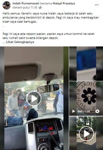 Detik-detik Ambulance Penuh Pasien di Depok Dihadang Oknum, Bikin Kesal