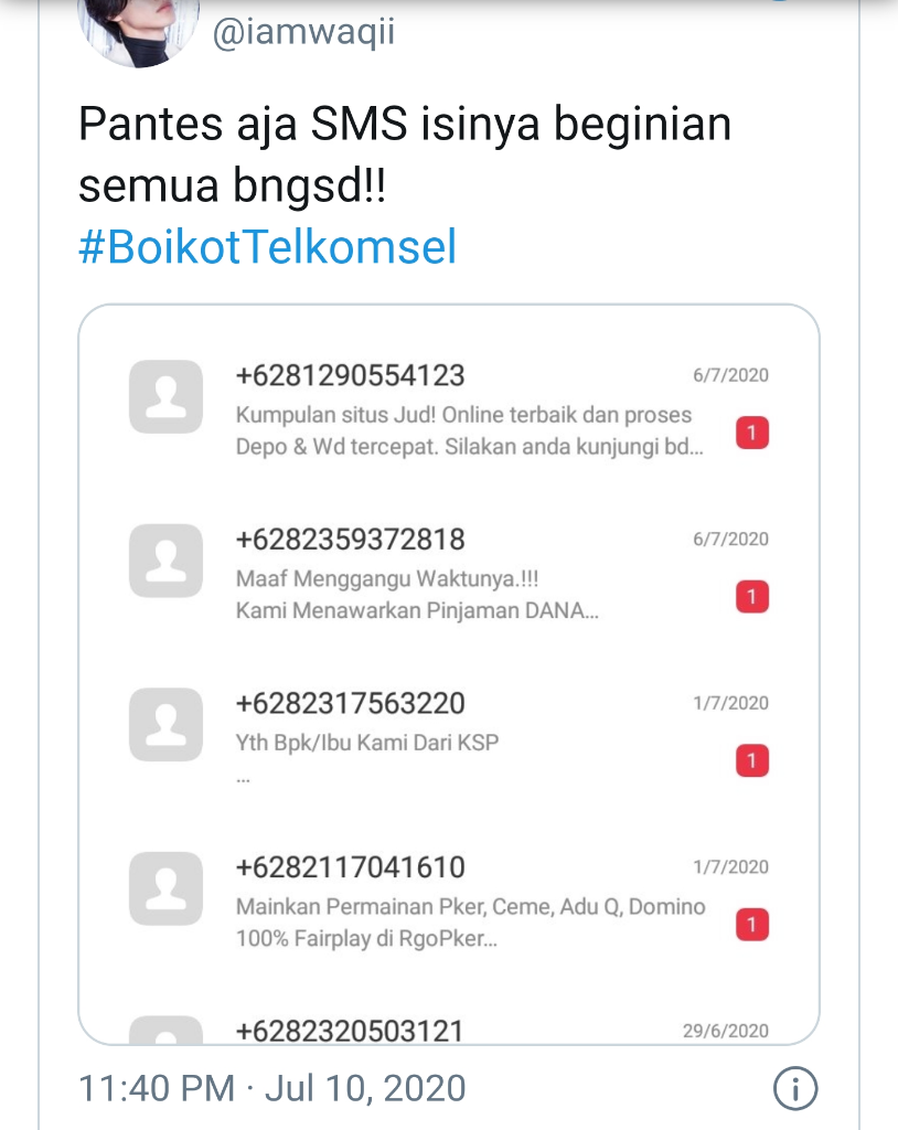 Sering Di-SMS dari Nomor Tak Dikenal? Ini Penjelasan Telkomsel