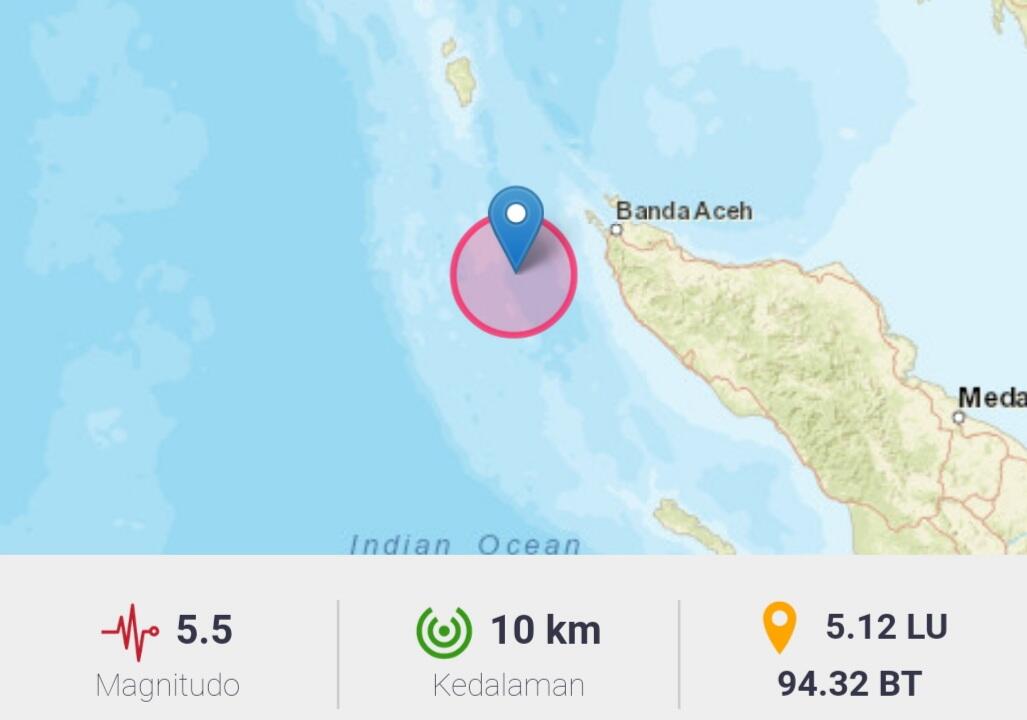 Gempabumi M 5,5 Guncang Aceh: Hati-hati Gempa Susulan