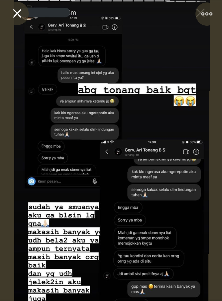 Bikin Terharu Netizen Driver Ojol Goes Sepeda Pelanggan yang Kelelahan