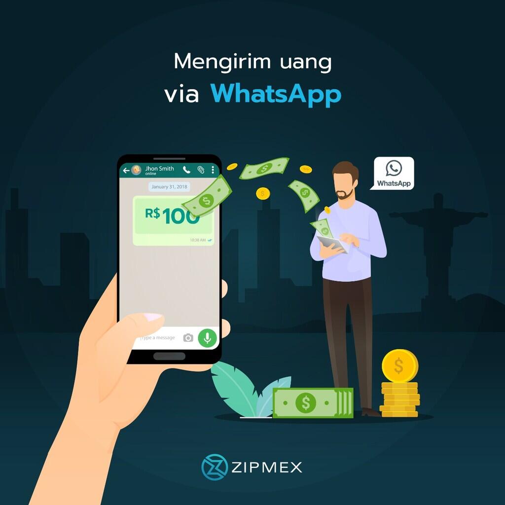 Kirim uang melalui WhatsApp di Brasil! 💸💸