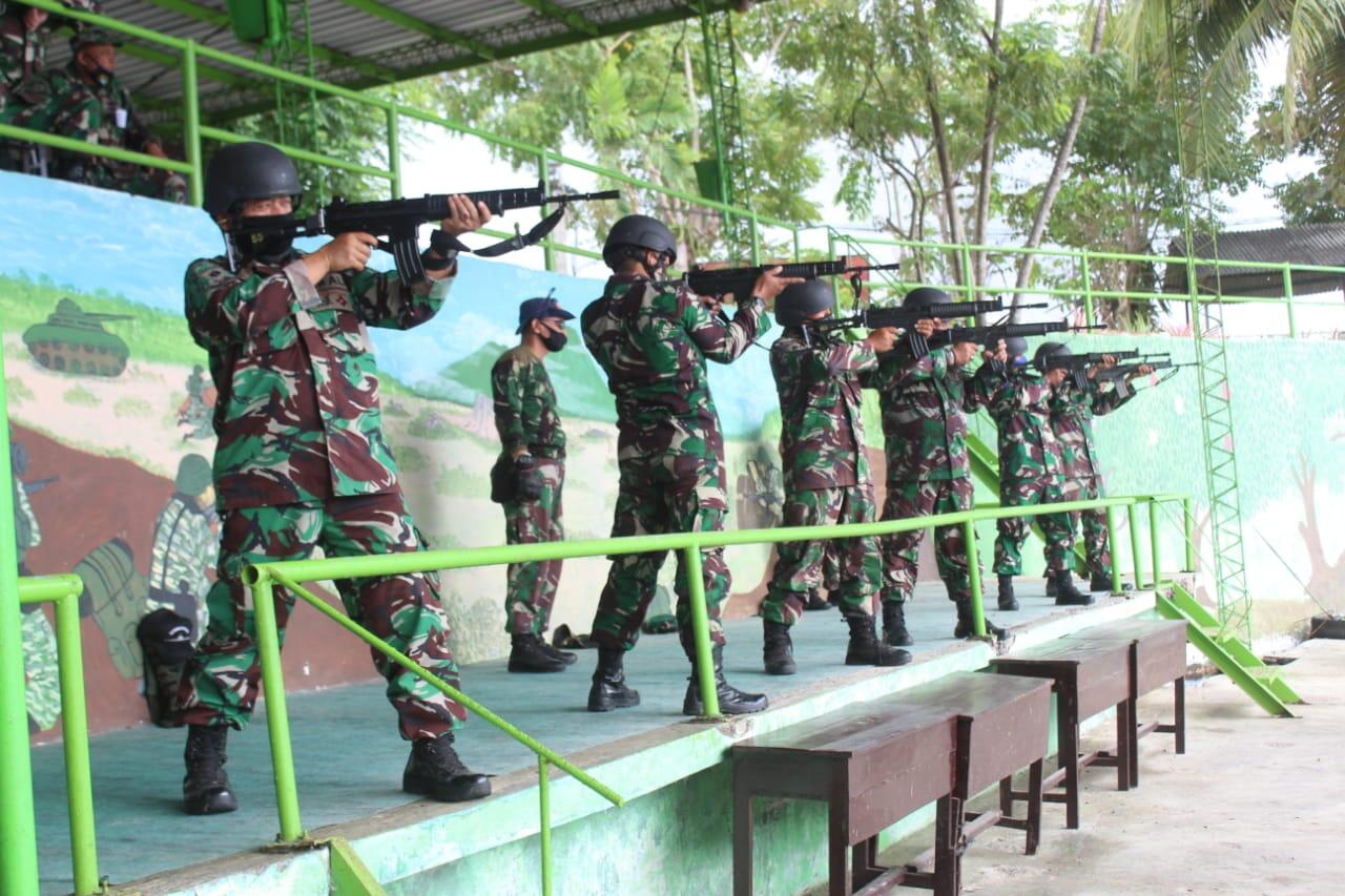 Asah Kemampuan Naluri Tempur, Prajurit Lanal Banyuwangi Gelar Latihan Menembak