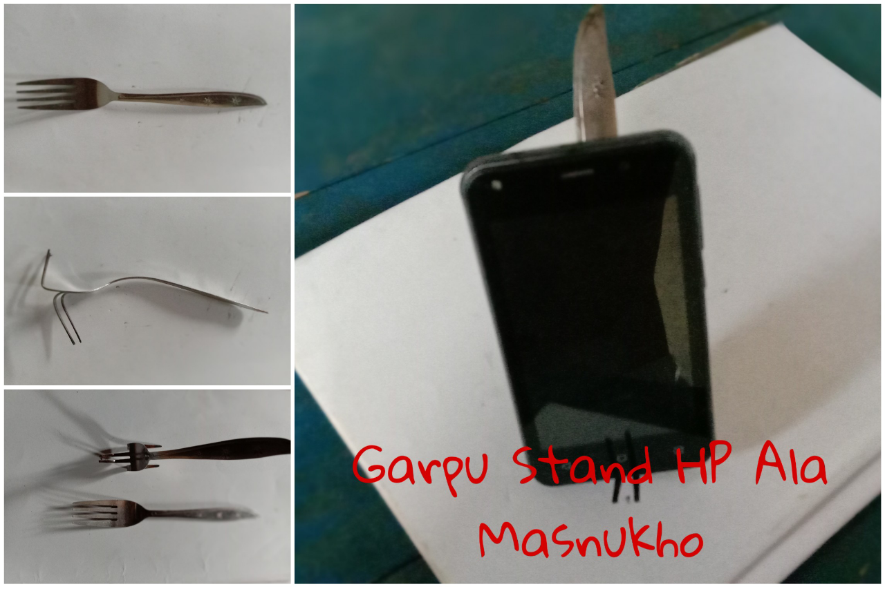 Life Hacks, Tips and Trik Membuat Stand Hp dari Garpu Ala Masnukho!