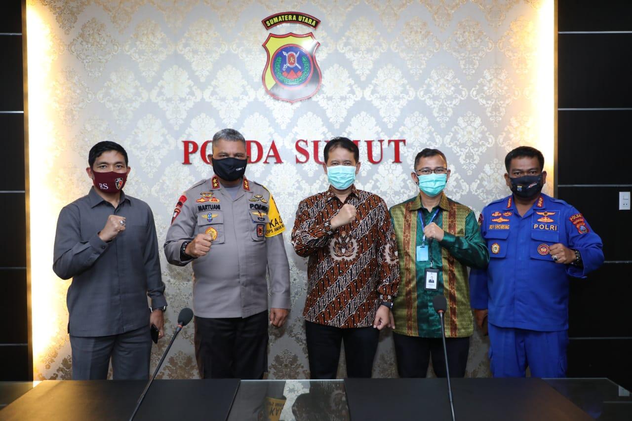 Dir Krimsus Polda Sumut Dampingi Kapolda Sumut Sambut Direksi PT Pelindo I