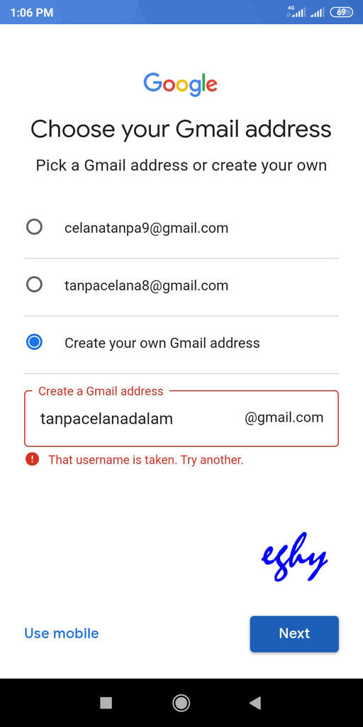 Cara Membuat Account GMail Tanpa Nomor Handphone dengan Handphone Android