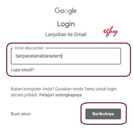 Cara Membuat Account GMail Tanpa Nomor Handphone dengan Handphone Android