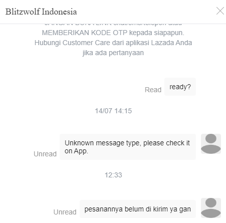 mengecewakan pembelian barang dari Airo.id(lazada) di cancel sepihak 