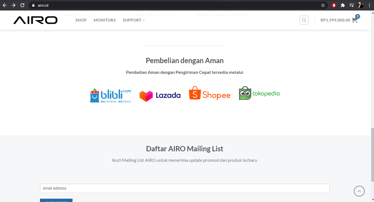 mengecewakan pembelian barang dari Airo.id(lazada) di cancel sepihak 