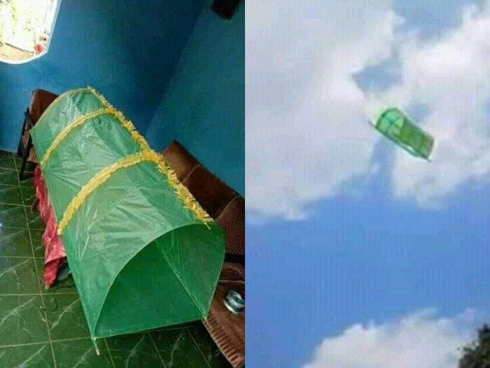 Biar Ingat Akhirat, Netizen Ini Buat Layangan Berbentuk Keranda Mayat