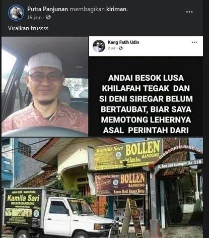 Siap Potong Leher Denny, Akun Kang Fatih Udin Diserbu Warganet, DS:Oh Punya Toko Roti