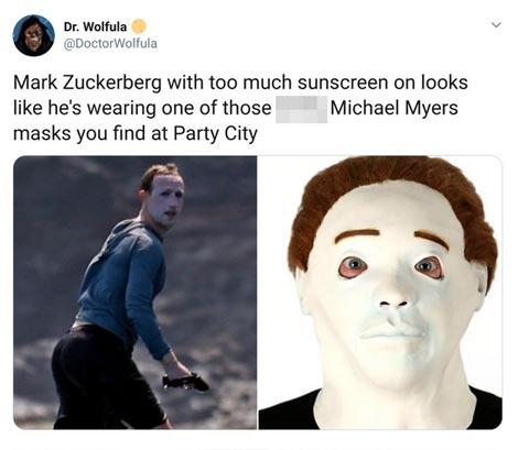 Gara-Gara Sunscreen, Boss Facebook Jadi Banyak Meme Kocaknya Beredar Di Internet