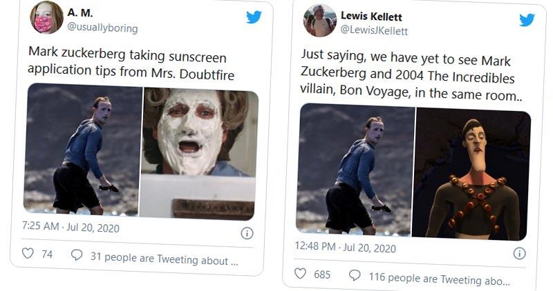 Gara-Gara Sunscreen, Boss Facebook Jadi Banyak Meme Kocaknya Beredar Di Internet