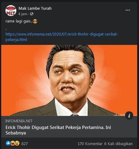 Erick Thohir Digugat Pekerja Pertamina, Netizen: Paling yang Nolak Ahok