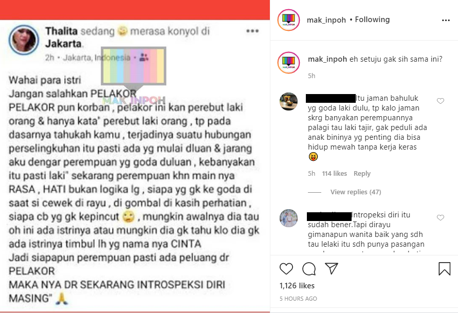 Curhatan Thalia Bilang &lsquo;Pelakor Adalah Korban&rsquo;, Auto &lsquo;Diserang&rsquo; Netizen