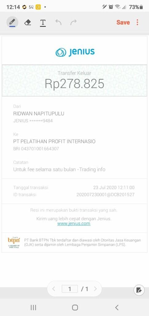 Terima Kasih Bapak Ridwan Dari Depok Atas Langganan Signal Saham Selama 1 Bulan