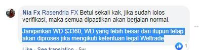WELTRADE SI PENIPU SEDANG GENCAR MENCARI MANGSA