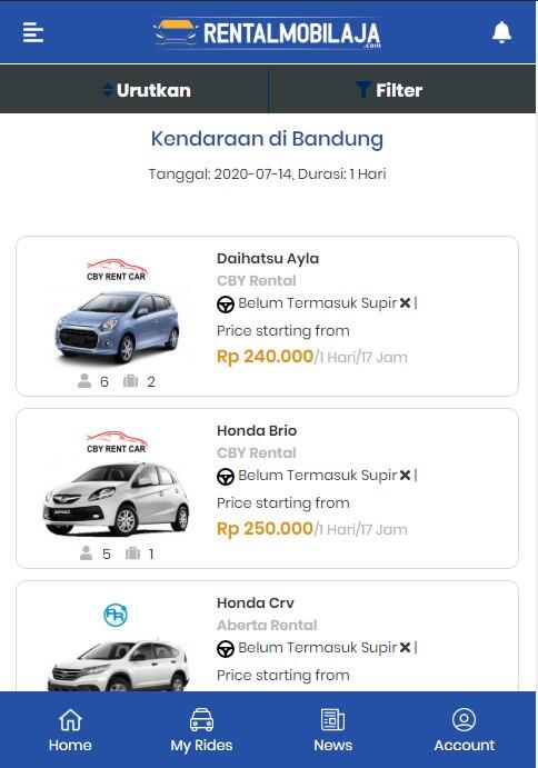 Cari Partner Untuk Membangun Usaha Web/Sistem Layanan Penyewaan Mobil