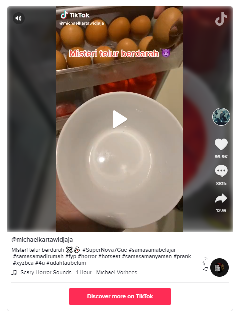 Heboh Video Telur di Dalam Kulkas Berwarna Merah Mirip Darah, Disantet?