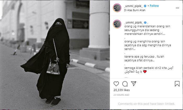 Umi Pipik Beri Pesan Menohok di Tengah Tudingan Pelakor Rumah Tangga Sunu Matta