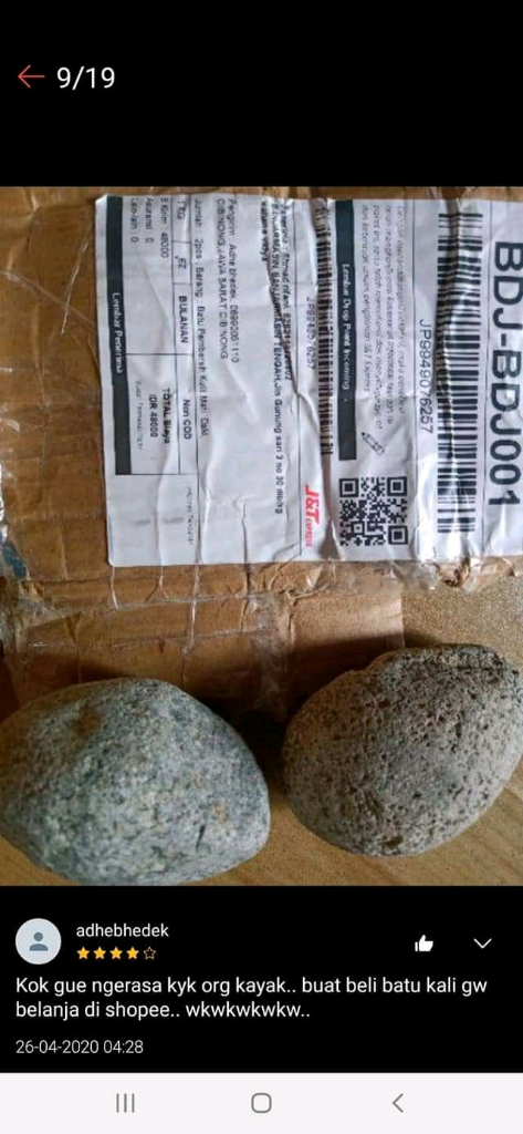 Ada-ada Saja Reseller Satu Ini, Menjual Batu Kerikil Di Shoppe.