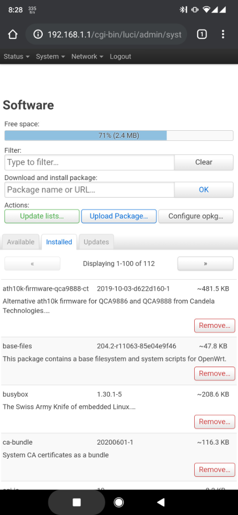 Permasalahan Storage OpenWRT