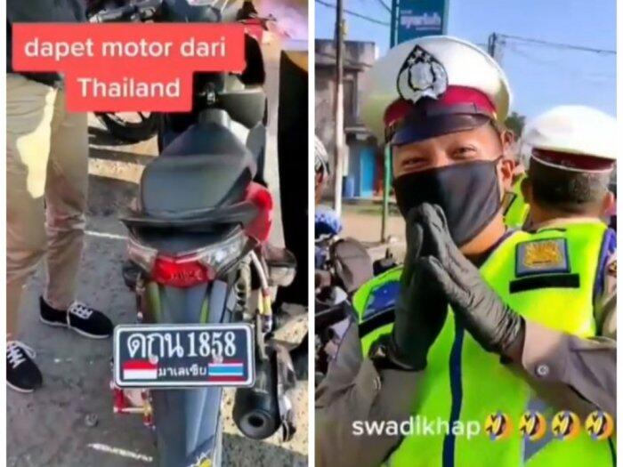 Pemuda Ini Ditilang karena Pasang Plat Nomor Thailand