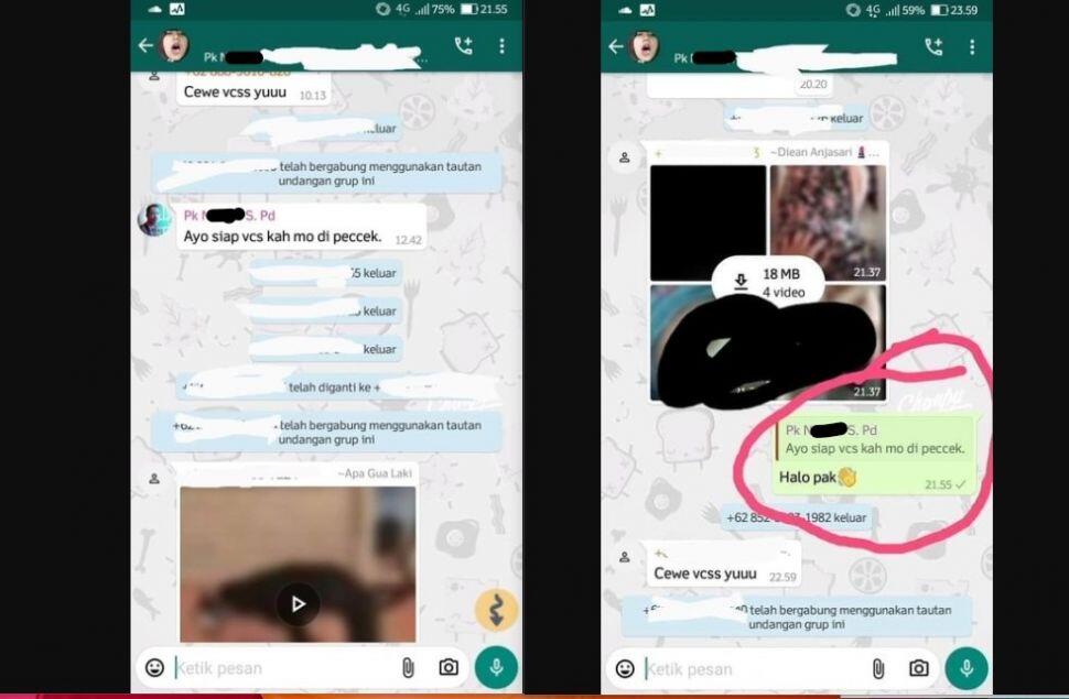 Viral Siswa Bertemu Gurunya di Grup WA Video Dewasa, Panen Kecaman