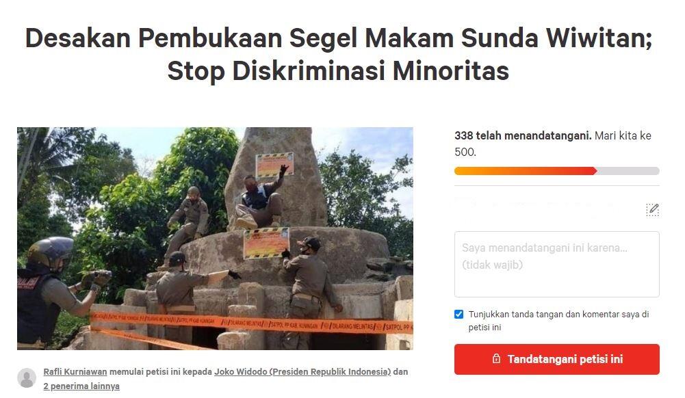  Petisi Buka Segel Makam Muncul di Jagat Maya