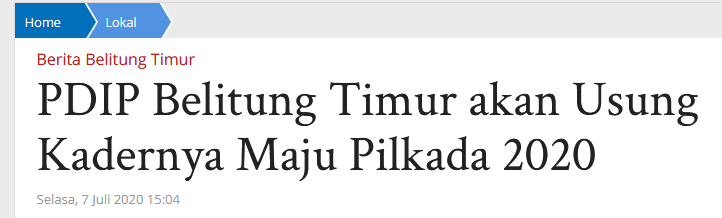 PDI-P Usung Yuri Kemal, Putra Yusril Ihza Mahendra, di Pilkada Belitung Timur
