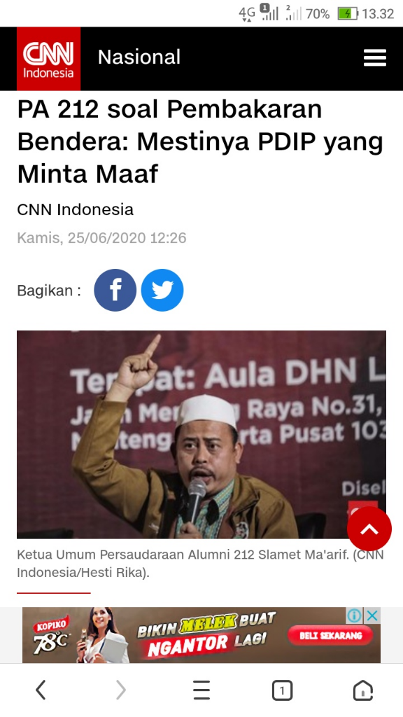 Kesaksian Boedi Djarot saat Poster Rizieq Dibakar