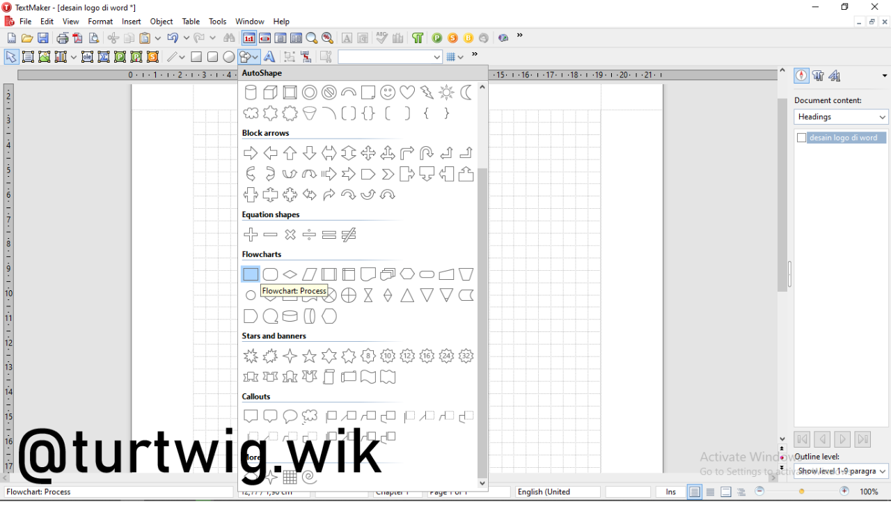 Cara Mudah Mendesain Logo Dengan Aplikasi Microsoft Word dan Sejenisnya